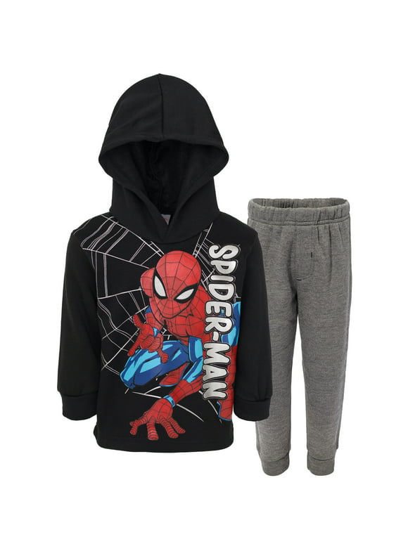 Marvel Spider-Man Toddler Boys Fleece Pullover Hoodie and Pants Outfit Set Toddler to Big Kid
