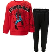 Marvel Spider-Man Toddler Boys Fleece Pullover Sweatshirt and Pants Set