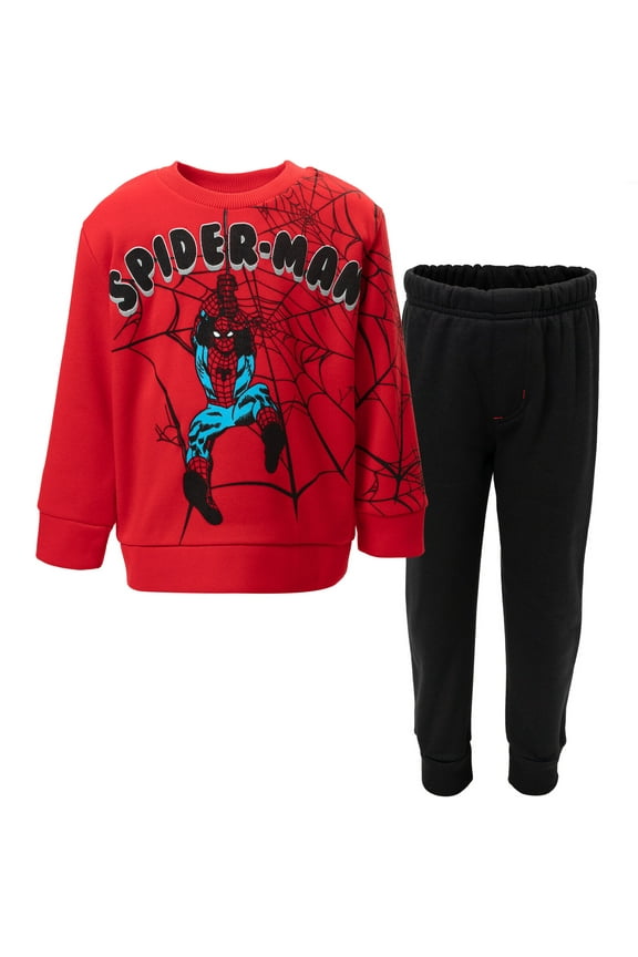 Spider-Man Toddler Boys Fleece Pullover Sweatshirt and Pants Set