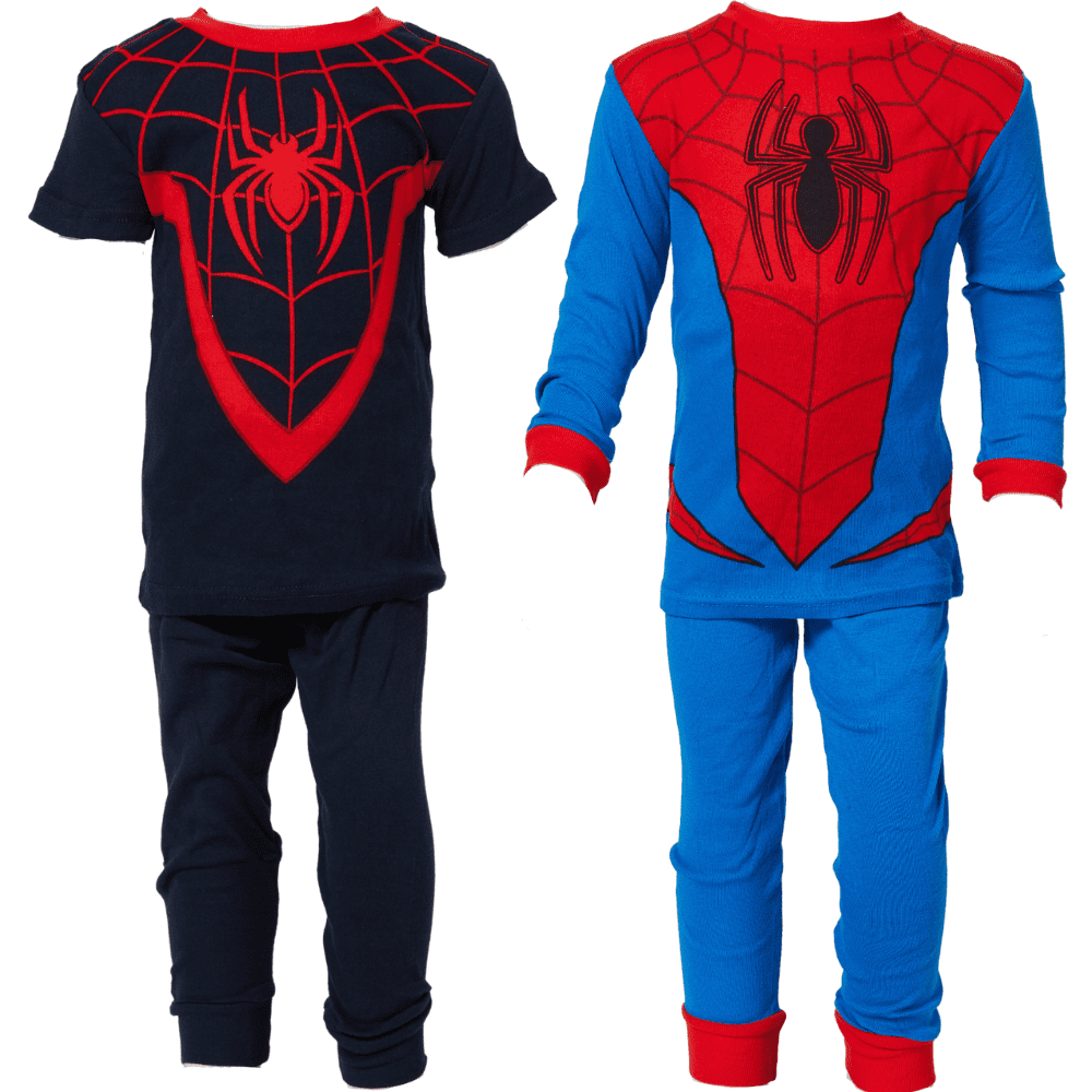 Marvel Spiderman Pajamas Set, 4 Piece Sleepwear for Toddlers and Little  Kids, Sizes 18M & 2T