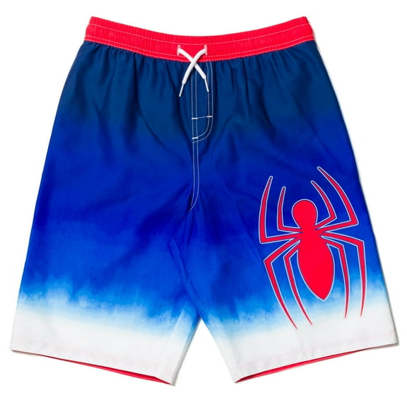 Marvel Spider-Man Toddler Boys Swim Trunks Bathing Suit Blue Ombre 5T