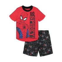 Marvel Spider-Man Toddler Boys T-Shirt and French Terry Shorts Outfit Set Infant to Big Kid