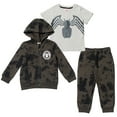 thumbnail image 1 of Marvel Spider-Man Toddler Boys Zip Up Fleece Hoodie T-Shirt and Jogger Pants 3 Piece Outfit Set Toddler to Big Kid, 1 of 5