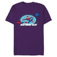 thumbnail image 1 of Marvel Spider-Man Toon Family Party Mom of the Birthday Boy - Short Sleeve Blended T-Shirt for Adults - Customized-Purple, 1 of 5