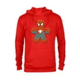 thumbnail image 1 of Marvel Spider-Man Toon Holiday Gingerbread Man Cookie - Pullover Hoodie for Adults - Customized-Red, 1 of 5