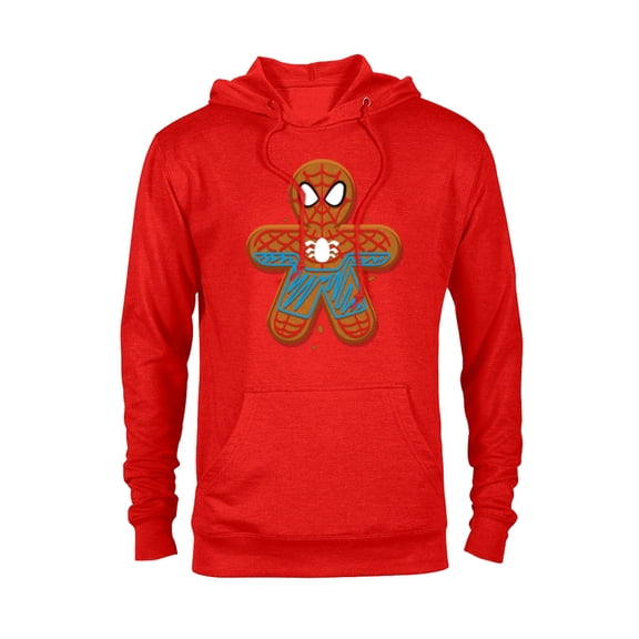 Marvel Spider-Man Toon Holiday Gingerbread Man Cookie - Pullover Hoodie for Adults - Customized-Red