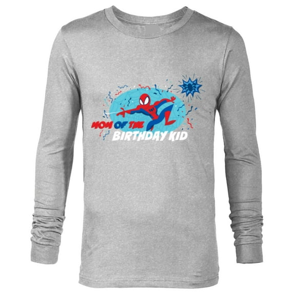 Marvel Spider-Man Toony Family Party Mom of the Birthday Kid - Long Sleeve T-Shirt for Men - Customized-Athletic Heather