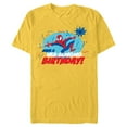 thumbnail image 1 of Marvel Spider-Man Toony Have a Web-Slinging Birthday - Short Sleeve Blended T-Shirt for Adults - Customized-Yellow, 1 of 5