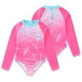 thumbnail image 1 of Marvel Spider-Man UPF 50+ One Piece Swimsuit Long Sleeve Rash Guard Bathing Suit (Girls), Sizes 4-7, 1 of 8