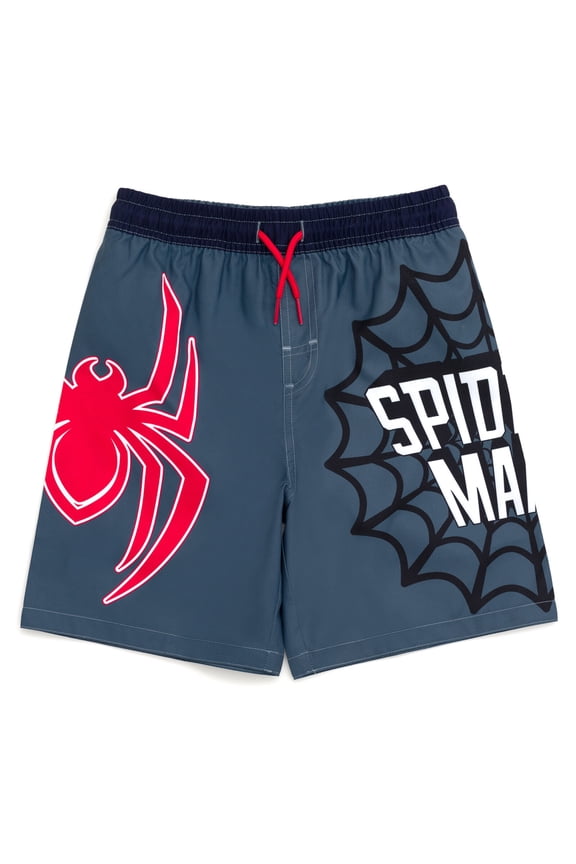 Spider-Man UPF 50+ Swim Trunks Bathing Suit Toddler to Big Kid