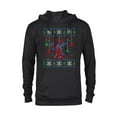 thumbnail image 1 of Marvel Spider-Man Upside Down Ugly Christmas Sweater - Pullover Hoodie for Adults - Customized-Black, 1 of 5