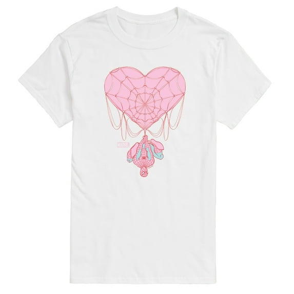 Marvel Spider-Man - Valentine Heart Web - Men's Short Sleeve Graphic T-Shirt