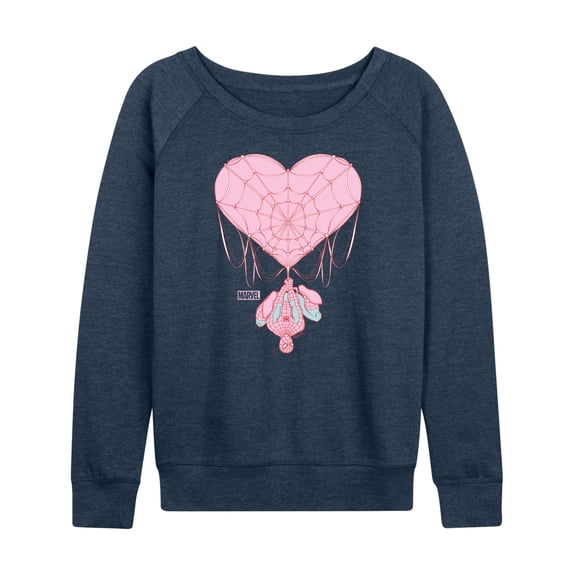 Marvel Spider-Man - Valentine Heart Web - Women's French Terry Pullover Sweatshirt