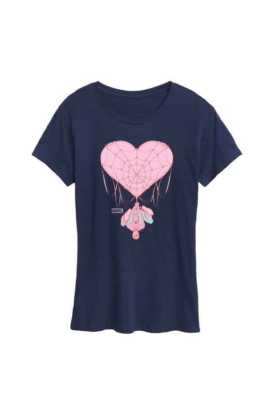 Spider-Man - Valentine Heart Web - Women's Short Sleeve Graphic T-Shirt