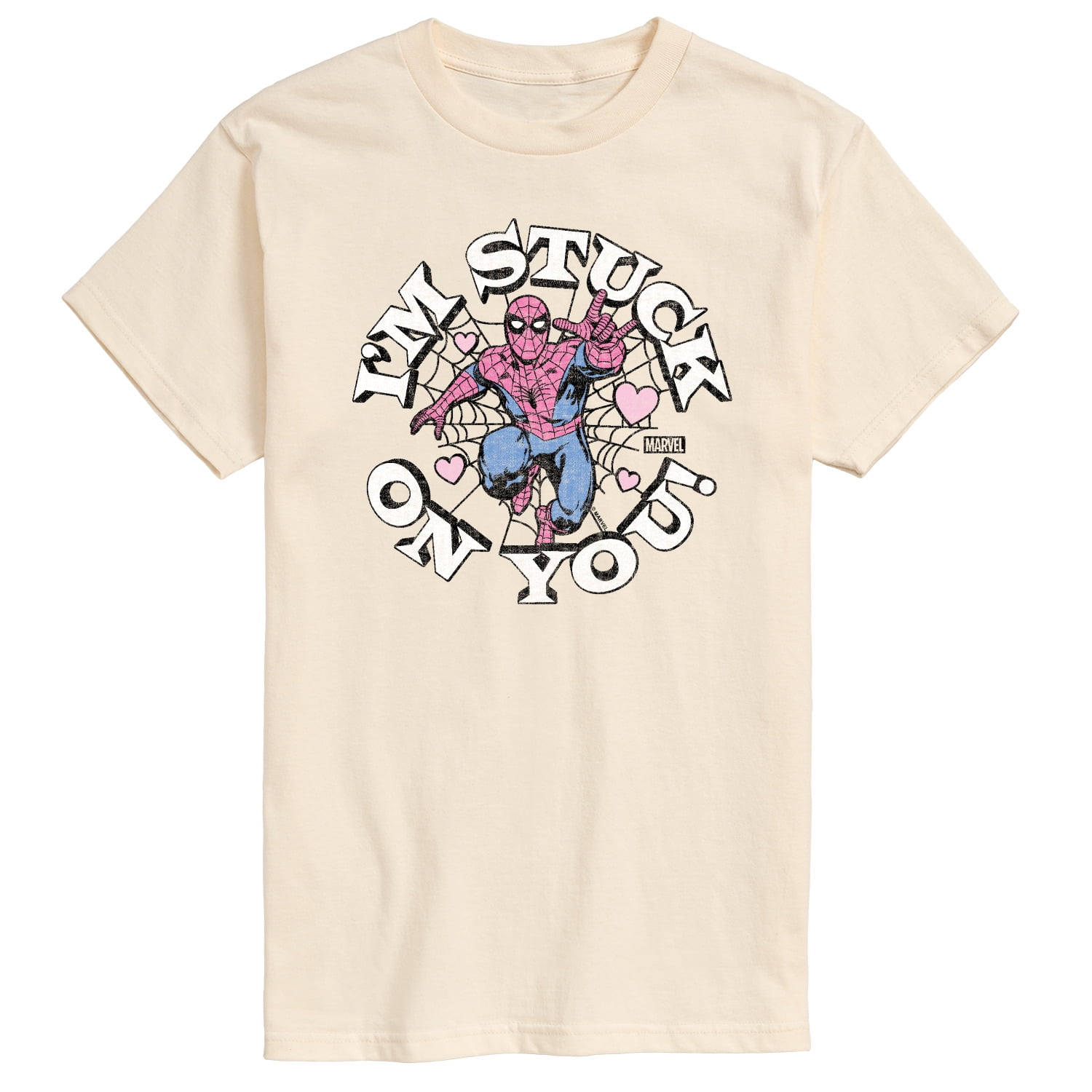 Marvel Spiderman Valentine's Day Stick Together Girls T Shirt