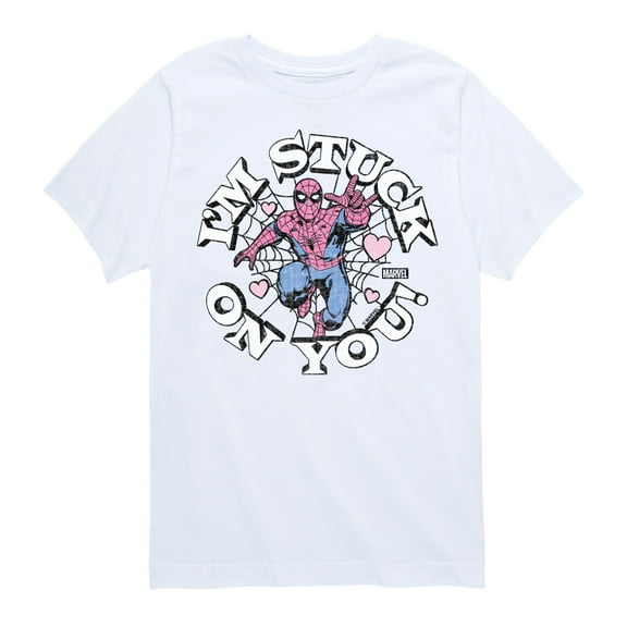 Marvel Spider-Man - Valentine I'm Stuck On You - Toddler And Youth Short Sleeve Graphic T-Shirt