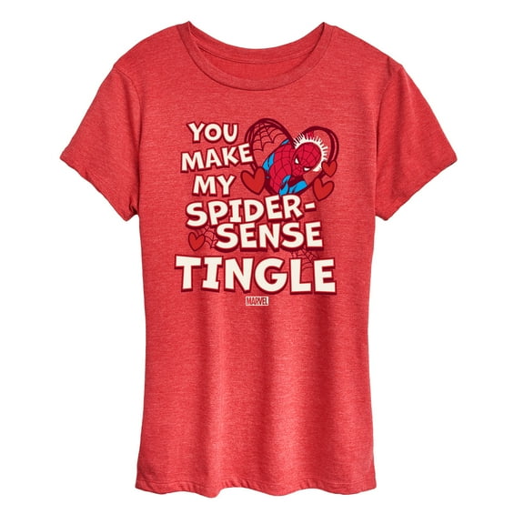 Marvel Spider-Man - Valentine Spidey Sense - Women's Short Sleeve Graphic T-Shirt