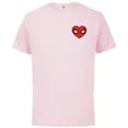 thumbnail image 1 of Marvel Spider-Man Valentine’s Day Love Classic Heart Mask - Short Sleeve Cotton T-Shirt for Adults - Customized-Soft Pink, 1 of 5