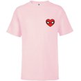 thumbnail image 1 of Marvel Spider-Man Valentine’s Day Love Classic Heart Mask - Short Sleeve T-Shirt for Kids - Customized-Soft Pink, 1 of 5