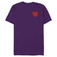 thumbnail image 1 of Marvel Spider-Man Valentine’s Day Love Sixties Heart Mask - Short Sleeve Blended T-Shirt for Adults - Customized-Purple, 1 of 5