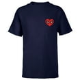 thumbnail image 1 of Marvel Spider-Man Valentine’s Day Love Sixties Heart Mask - Short Sleeve T-Shirt for Kids - Customized-Navy, 1 of 5