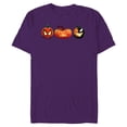 thumbnail image 1 of Marvel Spider-Man & Venom Halloween Pumpkin Jack-o’-Lanterns - Short Sleeve Blended T-Shirt for Adults - Customized-Purple, 1 of 5