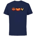 thumbnail image 1 of Marvel Spider-Man & Venom Halloween Pumpkin Jack-o’-Lanterns - Short Sleeve Cotton T-Shirt for Adults - Customized-Navy, 1 of 5
