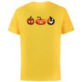 thumbnail image 1 of Marvel Spider-Man & Venom Halloween Pumpkin Jack-o’-Lanterns - Short Sleeve Cotton T-Shirt for Adults - Customized-Yellow, 1 of 5
