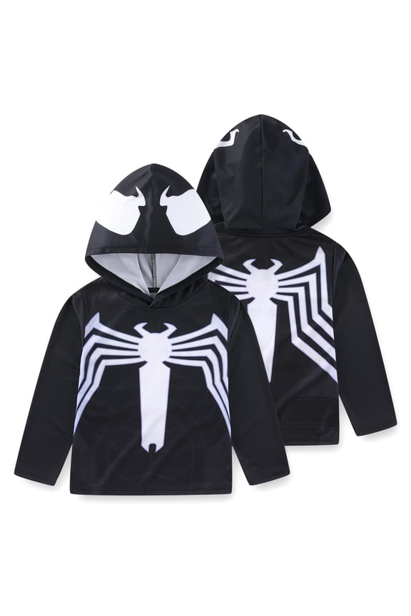 Spider-Man Venom Long Sleeve Hooded Shirt (Boys), Sizes 4-20