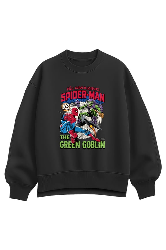 - Spider-Man Vs. Green Goblin - Women's Oversized Fleece Crew Sweatshirt