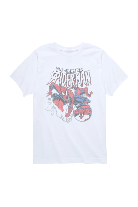 - Spider-Man Web Circle - Youth Boys Short Sleeve Graphic T-Shirt