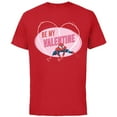 thumbnail image 1 of Marvel Spider-Man Web Heart Love Romantic Be My Valentine - Short Sleeve Cotton T-Shirt for Adults - Customized-Red, 1 of 5