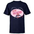 thumbnail image 1 of Marvel Spider-Man Web Heart Love Romantic Be My Valentine - Short Sleeve T-Shirt for Kids - Customized-Navy, 1 of 5
