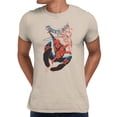 thumbnail image 1 of Marvel Spider-Man Web Slinging Vintage Men's T Shirt (Sand, S-XXXL), 1 of 4
