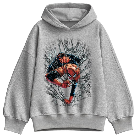 Marvel - Spider-Man Webs Render - Women's Oversized Fleece Hoodie Sweatshirt