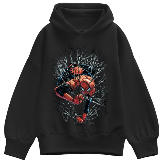 Marvel - Spider-Man Webs Render - Women's Oversized Fleece Hoodie Sweatshirt