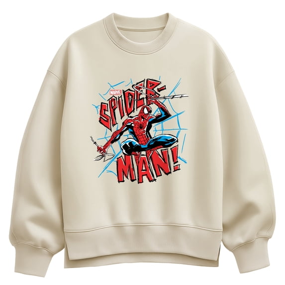 Marvel - Spider-Man Webs - Women's Oversized Fleece Crew Sweatshirt