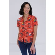 Marvel Spider-Man Womens Matching Family Hawaiian Button Down Shirt Adult