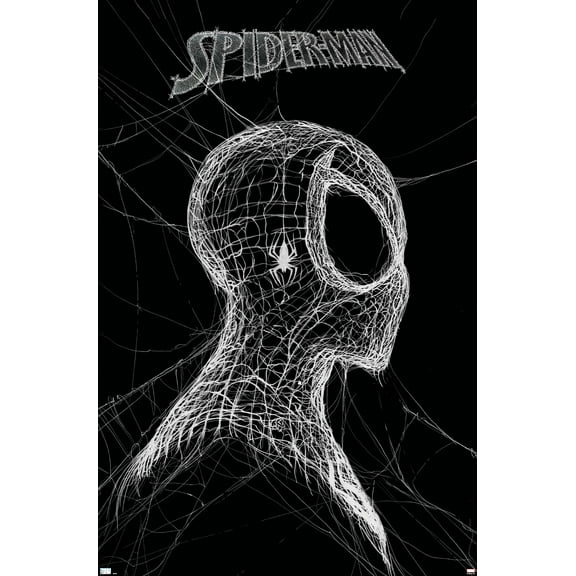 Marvel Spider-Man: World Of Webs - Black And White Wall Poster, 22.375" x 34"