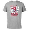 thumbnail image 1 of Marvel Spider-Man You’re an Amazing Valentine Romantic - Short Sleeve Cotton T-Shirt for Adults - Customized-Athletic Heather, 1 of 5
