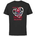 thumbnail image 1 of Marvel Spider-Man You’re an Amazing Valentine Romantic - Short Sleeve Cotton T-Shirt for Adults - Customized-Black, 1 of 5