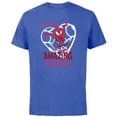 thumbnail image 1 of Marvel Spider-Man You’re an Amazing Valentine Romantic - Short Sleeve Cotton T-Shirt for Adults - Customized-Royal Heather, 1 of 5