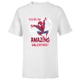 thumbnail image 1 of Marvel Spider-Man You’re an Amazing Valentine Romantic - Short Sleeve T-Shirt for Kids - Customized-White, 1 of 5