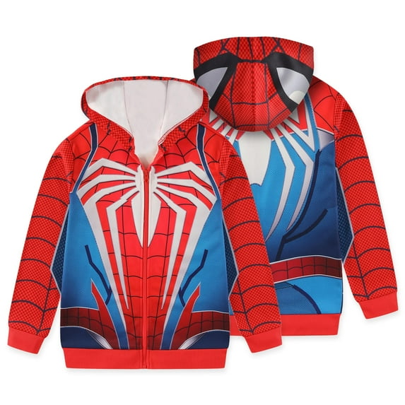 Marvel Spider-Man Zip Up Fleece Hoodie (Boys), Sizes 8-20
