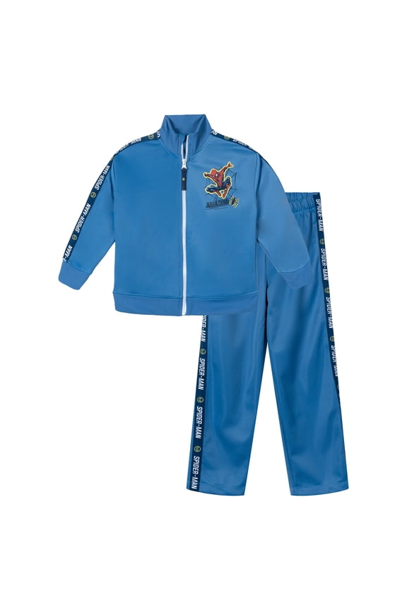 Spider-Man Zip Up Jacket and Pants Tracksuit Outfit Set Toddler to Big Kid