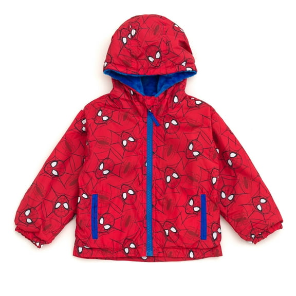 Marvel Spider-Man Zip Up Waterproof Rain Jacket Toddler to Little Kid