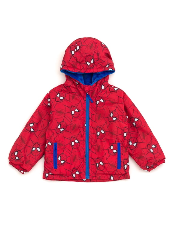 Spider-Man Zip Up Waterproof Rain Jacket Toddler to Little Kid
