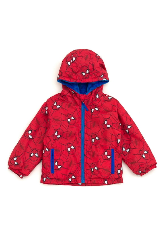 Spider-Man Zip Up Waterproof Rain Jacket Toddler to Little Kid