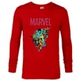 thumbnail image 1 of Marvel Spider-Man and Avengers Retro Silver Age Super Heroes - Long Sleeve T-Shirt for Men - Customized-New Red, 1 of 5