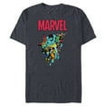 thumbnail image 1 of Marvel Spider-Man and Avengers Retro Silver Age Super Heroes - Short Sleeve Blended T-Shirt for Adults - Customized-Navy Heather, 1 of 5